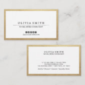 Moderne Gold Border Multipurpose Social Media Visitenkarte (Vorne/Hinten)