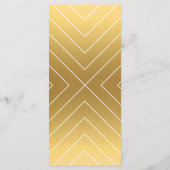 Moderne Gold Brush Stroke Custom Menu Card Menükarte (Rückseite)