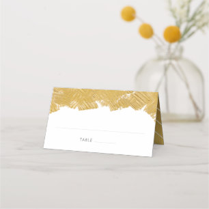 Moderne Gold Brush Stroke Platzkarten