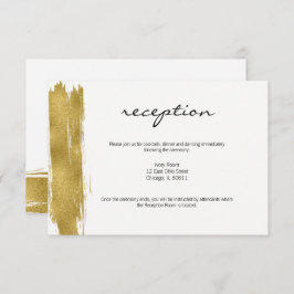 Moderne Gold Brushstroke Wedding Card Einladung