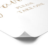 Moderne Gold Calligraphy Baby Shower favorisiert S Poster (Ecke)