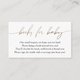 Moderne Gold Calligraphy Books für Baby Request Begleitkarte