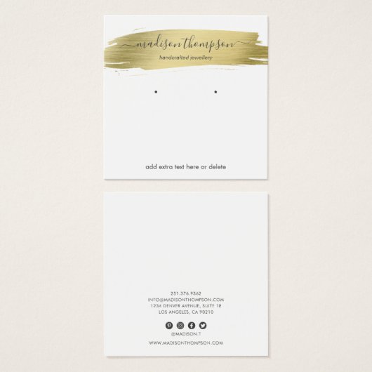 Moderne Gold Chic Earring Display (Vorne & Hinten)