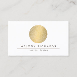 Moderne Gold Circle Business Card Visitenkarte