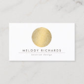 Moderne Gold Circle Business Card Visitenkarte (Vorderseite)