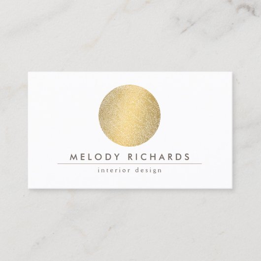 Moderne Gold Circle Business Card Visitenkarte (Vorderseite)