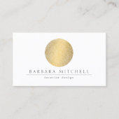 Moderne Gold Circle II Business Card Visitenkarte (Vorderseite)