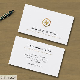 Moderne Gold Compass Business Cards für Wirtschaft Visitenkarte
