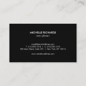 Moderne Gold Confetti Designer Business Card Visitenkarte (Rückseite)