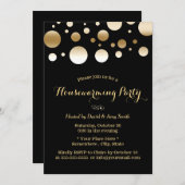 Moderne Gold Confetti Dots Housewarming Einladung (Vorne/Hinten)