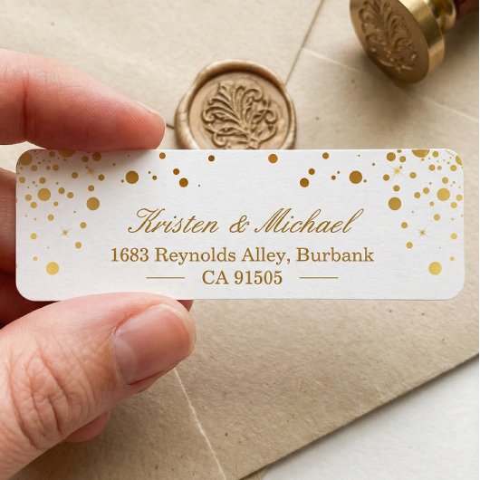 Moderne Gold Confetti Dots | Stilvolles Elegant
