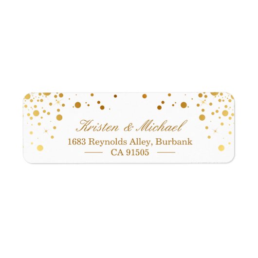 Moderne Gold Confetti Dots | Stilvolles Elegant (Vorne)