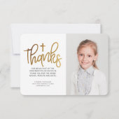 Moderne Gold Cross Foto-Bestätigung Dankeskarte (Vorderseite)