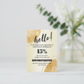 Moderne Gold Danke, dass Sie die Beipackkarte erha Visitenkarte (Stehend Vorderseite)