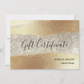 Moderne Gold Diamond Glitzer Imitats Foil Gift Car (Vorderseite)