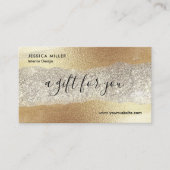 Moderne Gold Diamond Glitzer Imitats Foil Luxuriös Rabattkarte (Vorderseite)