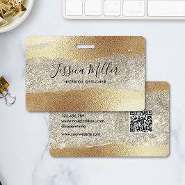 Moderne Gold Diamond Glitzer Imitats Fox Luxury Gl Ausweis