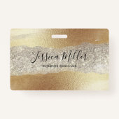 Moderne Gold Diamond Glitzer Imitats Fox Luxury Gl Ausweis (Vorderseite)