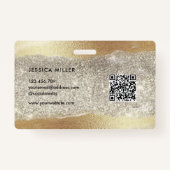 Moderne Gold Diamond Glitzer Imitats Fox Luxury Gl Ausweis (Rückseite)