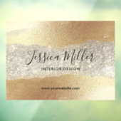 Moderne Gold Diamond Glitzer Imitats Fox Luxury Gl Fensteraufkleber (Blatt 3)