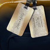 Moderne Gold Diamond Glitzer Imitats Fox Luxury Gl Gepäckanhänger