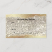 Moderne Gold Diamond Glitzer Imitats Fox Luxury Gl Terminkarte (Rückseite)