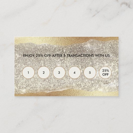 Moderne Gold Diamond Glitzer Imitats Fox Luxury Gl Treuekarte (Rückseite)