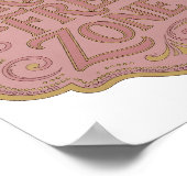 Moderne Gold-DRAMA-FREIE ZONE-Design Poster (Ecke)
