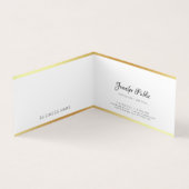 Moderne Gold Elegante Handschrift einfache Vorlage Visitenkarten (Innenseite)