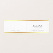Moderne Gold Elegante Handschrift einfache Vorlage Visitenkarten (Innenseite Aufgefaltet)