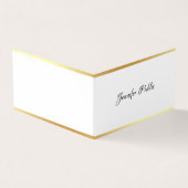 Moderne Gold Elegante Handschrift einfache Vorlage Visitenkarten (Vorderseite)