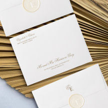 Moderne Gold Elegante Hochzeit