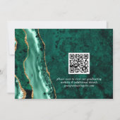Moderne Gold Emerald Green Marble Graduation Party Einladung (Rückseite)