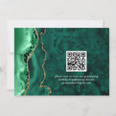 Moderne Gold Emerald Green Marble Graduation Party Einladung (Rückseite)