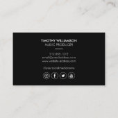 Moderne Gold Equalizer DJs, Musiker, Social Media Visitenkarte (Rückseite)