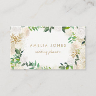 Moderne Gold Floral Way Business Card Visitenkarte