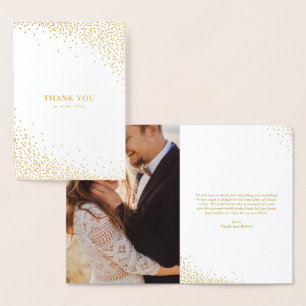 Moderne Gold Foil Confetti Dots Hochzeit Vielen Da Folienkarte
