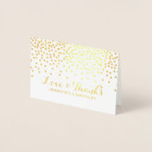 Moderne Gold Foil Confetti Dots Hochzeit Vielen Da Folienkarte (Vorderseite)