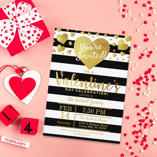 Moderne Gold Foil Liebe Herzlich Willkommen im Val Einladung