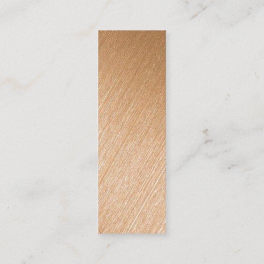 Moderne Gold Foil Script-Begleithetiketts Mini Visitenkarte (Rückseite)