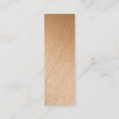 Moderne Gold Foil Script-Begleithetiketts Mini Visitenkarte (Rückseite)