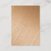 Moderne Gold Foil Script Geschenkgutscheine Visitenkarte (Rückseite)