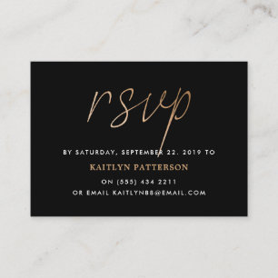 Moderne Gold Foil Script-UAWG Begleitkarte