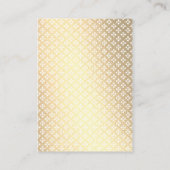Moderne Gold Foil Skriptberatungskarten Begleitkarte (Rückseite)