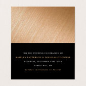 Moderne Gold Foil Skripte ändern das Datum der Kar Visitenkarten (Innenseite Aufgefaltet)