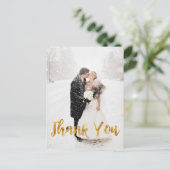 Moderne, Gold Foil Typografie, vielen Dank Postkarte (Stehend Vorderseite)