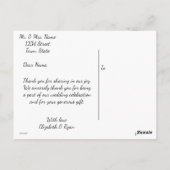 Moderne, Gold Foil Typografie, vielen Dank Postkarte (Rückseite)