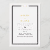 Moderne Gold Foil Wedding Einladung / AVERY Suite (Vorderseite)