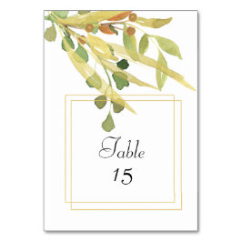 Moderne Gold Foliage-Tischnummer Tischnummer