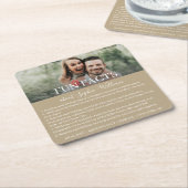 Moderne Gold Foto Fun Fakten Hochzeiten Rechteckiger Pappuntersetzer (angewinkelt)